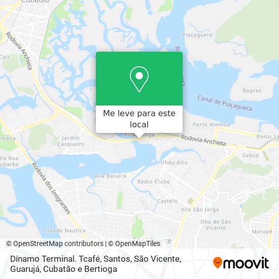 Dínamo Terminal. Tcafé mapa