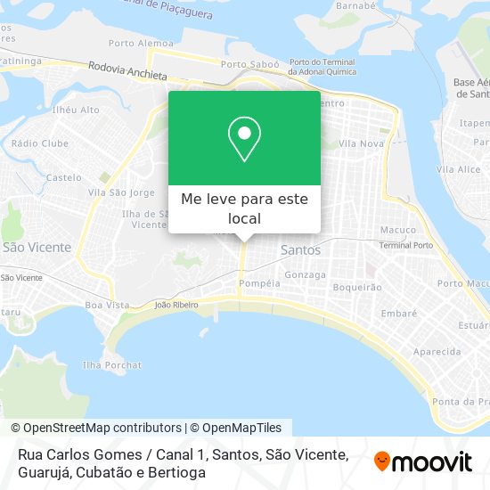 Rua Carlos Gomes / Canal 1 mapa