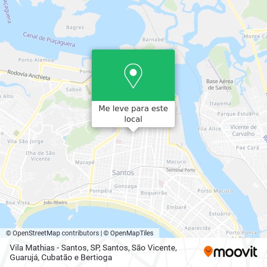 Vila Mathias - Santos, SP mapa