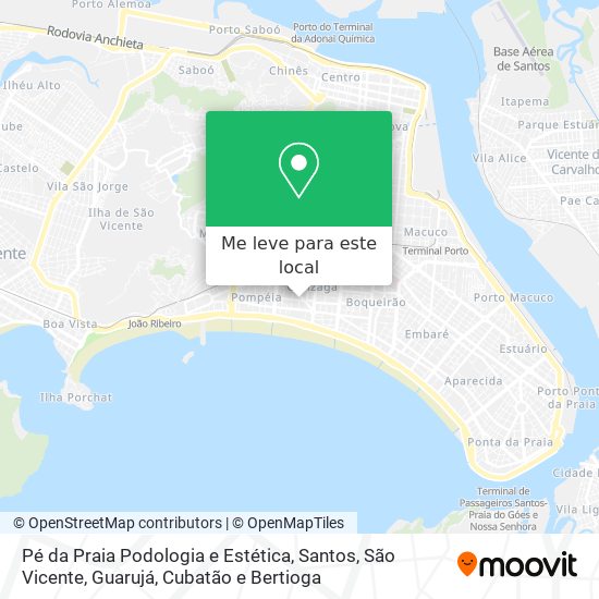 Pé da Praia Podologia e Estética mapa