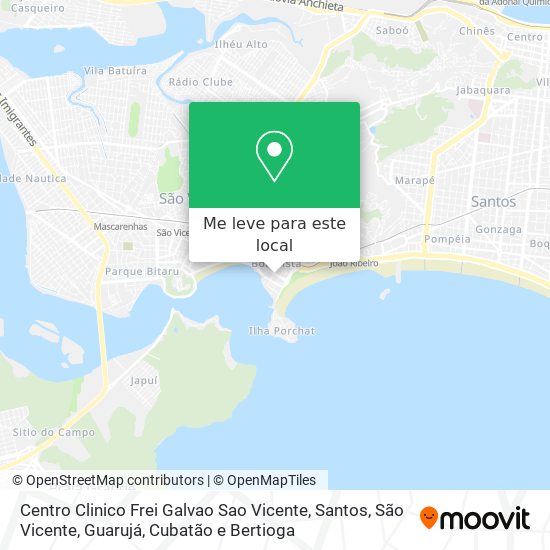 Centro Clinico Frei Galvao Sao Vicente mapa