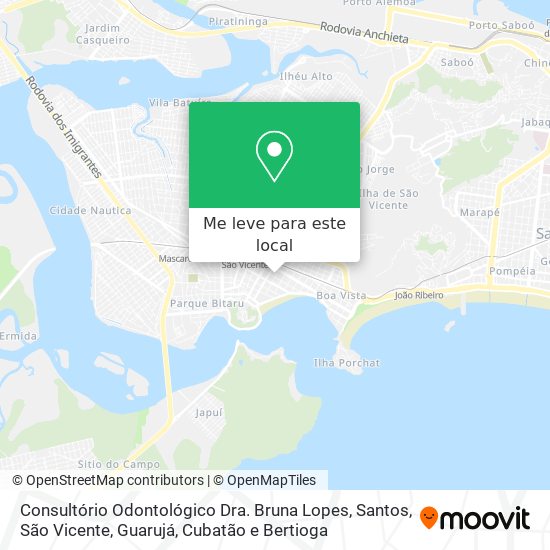 Consultório Odontológico Dra. Bruna Lopes mapa