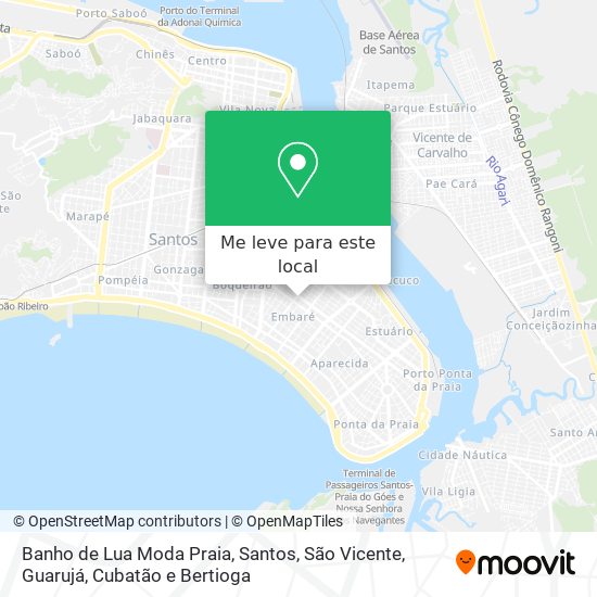 Banho de Lua Moda Praia mapa