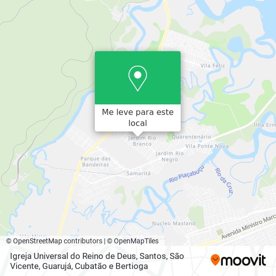 Igreja Universal do Reino de Deus mapa