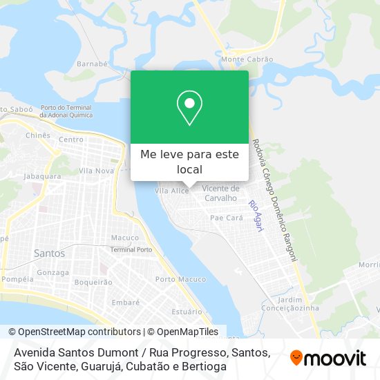 Avenida Santos Dumont / Rua Progresso mapa