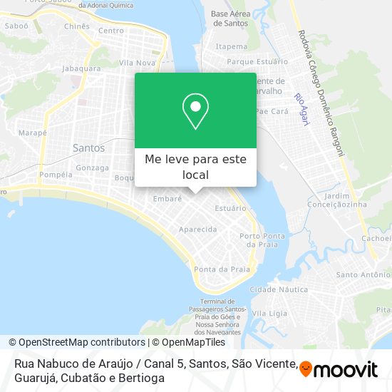 Rua Nabuco de Araújo / Canal 5 mapa