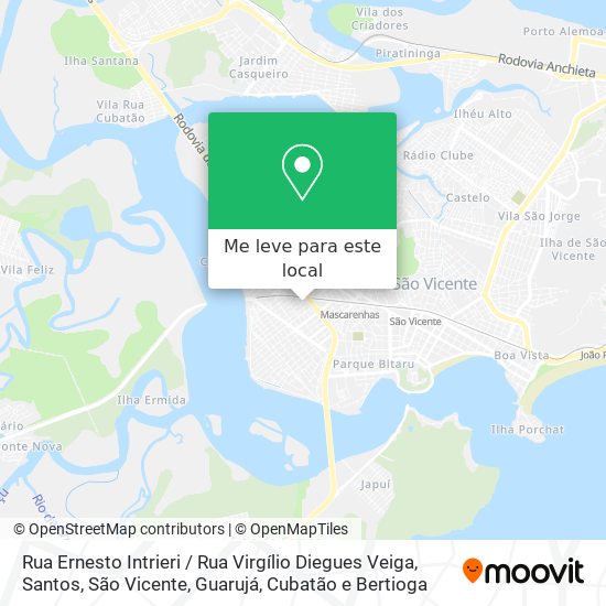 Rua Ernesto Intrieri / Rua Virgílio Diegues Veiga mapa