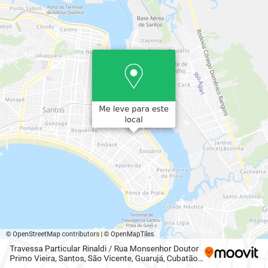 Travessa Particular Rinaldi / Rua Monsenhor Doutor Primo Vieira mapa