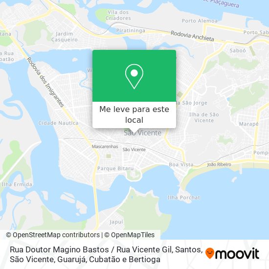 Rua Doutor Magino Bastos / Rua Vicente Gil mapa