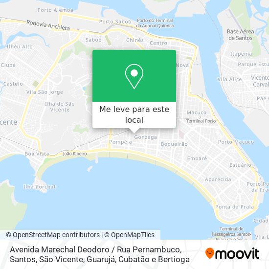Avenida Marechal Deodoro / Rua Pernambuco mapa