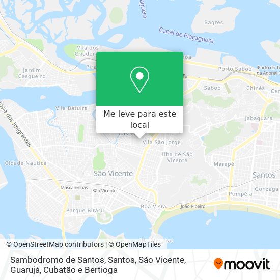 Sambodromo de Santos mapa