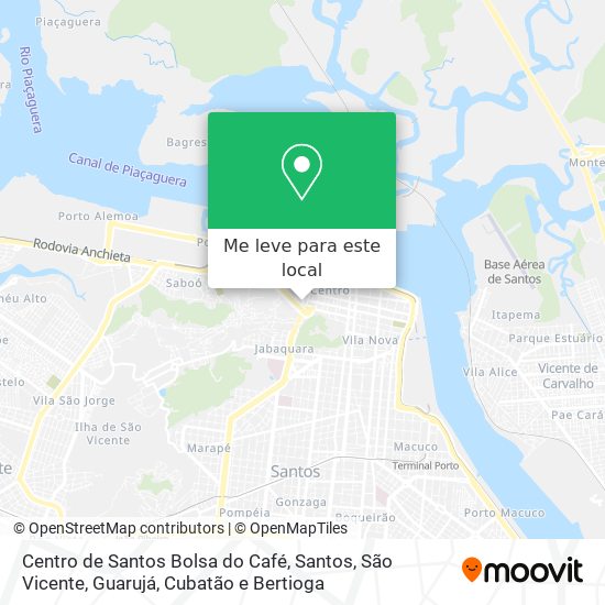 Centro de Santos Bolsa do Café mapa