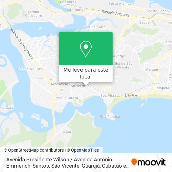 Avenida Presidente Wilson / Avenida Antônio Emmerich mapa