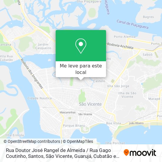 Rua Doutor José Rangel de Almeida / Rua Gago Coutinho mapa