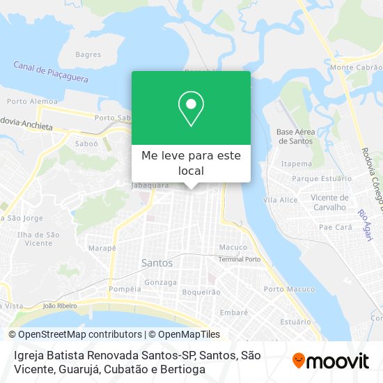 Igreja Batista Renovada Santos-SP mapa