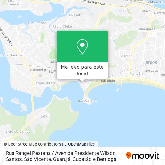 Rua Rangel Pestana / Avenida Presidente Wilson mapa