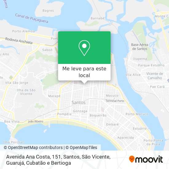 Avenida Ana Costa, 151 mapa