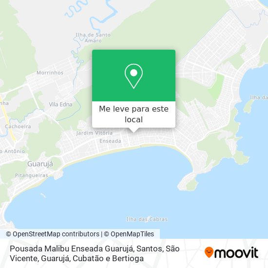 Pousada Malibu Enseada Guarujá mapa