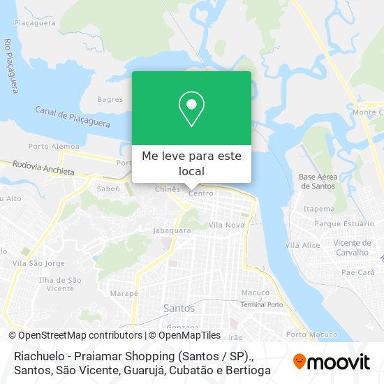 Riachuelo - Praiamar Shopping (Santos / SP). mapa