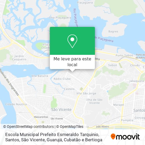 Escola Municipal Prefeito Esmeraldo Tarquinio mapa