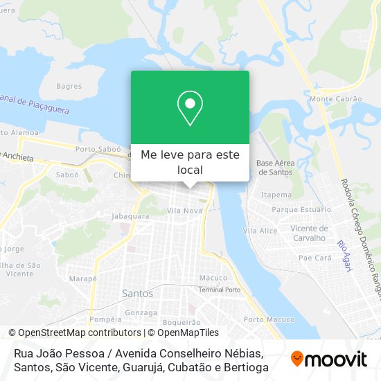 Rua João Pessoa / Avenida Conselheiro Nébias mapa