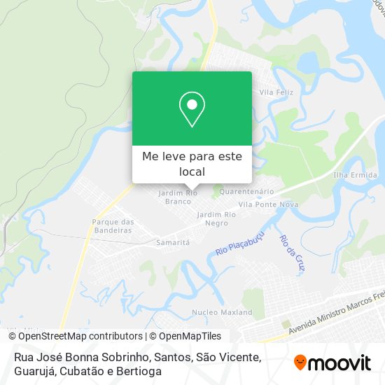 Rua José Bonna Sobrinho mapa