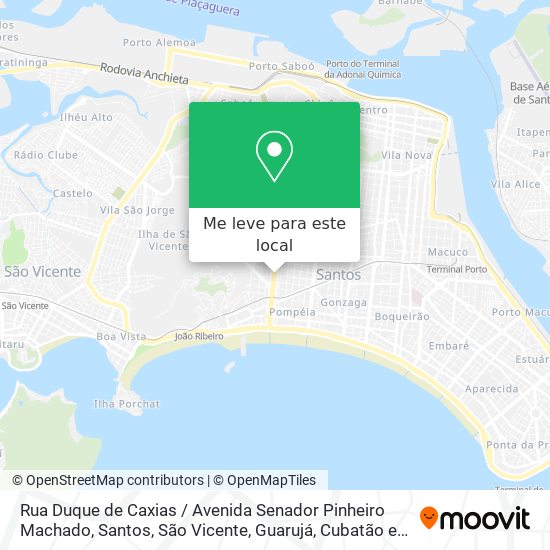 Rua Duque de Caxias / Avenida Senador Pinheiro Machado mapa