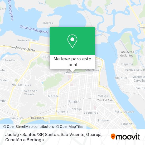 Jadlog - Santos/SP mapa