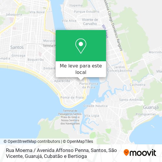 Rua Moema / Avenida Affonso Penna mapa