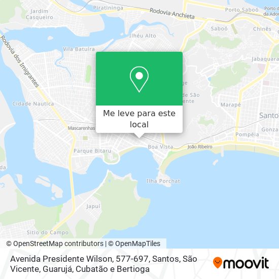 Avenida Presidente Wilson, 577-697 mapa