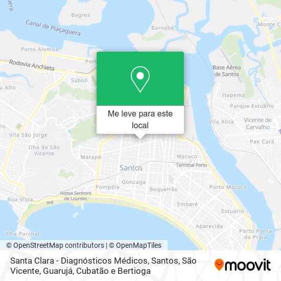 Santa Clara - Diagnósticos Médicos mapa