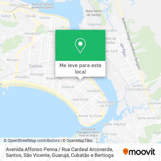 Avenida Affonso Penna / Rua Cardeal Arcoverde mapa