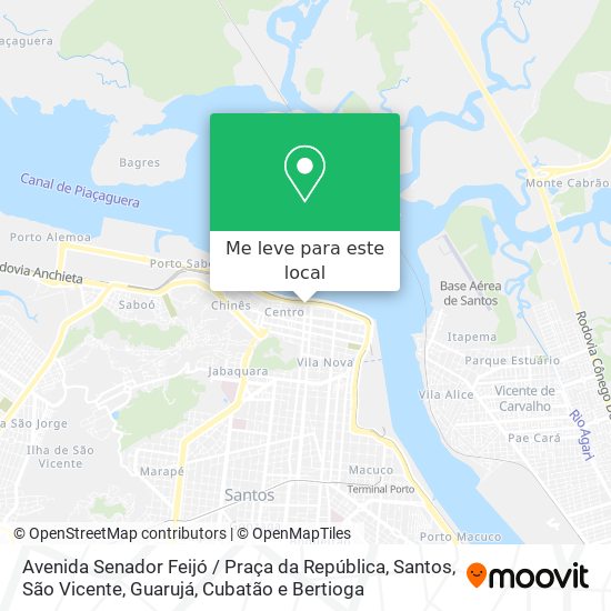 Avenida Senador Feijó / Praça da República mapa