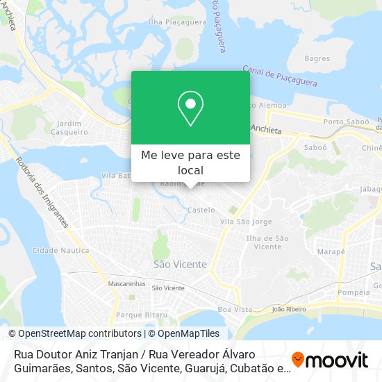Rua Doutor Aniz Tranjan / Rua Vereador Álvaro Guimarães mapa