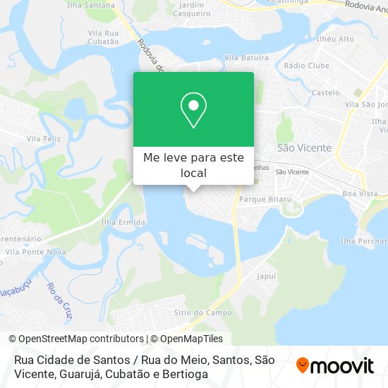 Rua Cidade de Santos / Rua do Meio mapa