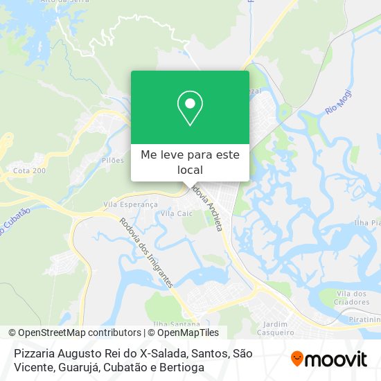 Pizzaria Augusto Rei do X-Salada mapa