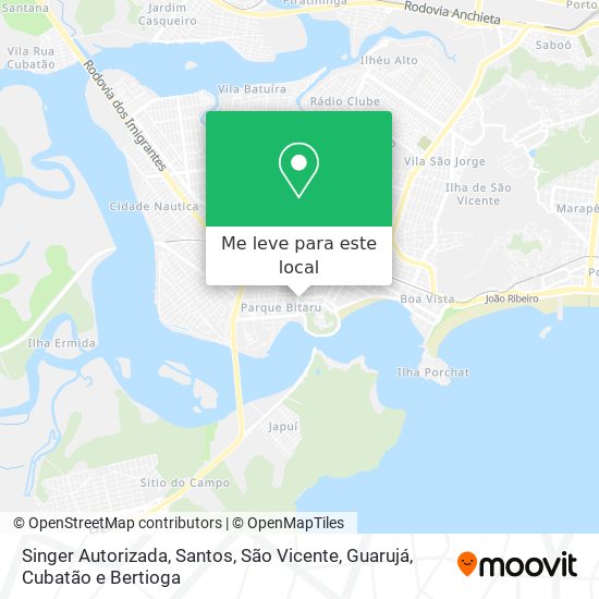 Singer Autorizada mapa