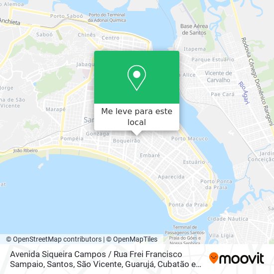 Avenida Siqueira Campos / Rua Frei Francisco Sampaio mapa