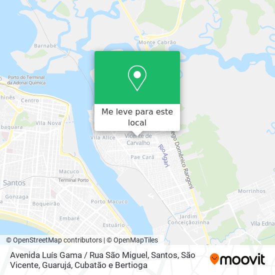 Avenida Luís Gama / Rua São Miguel mapa