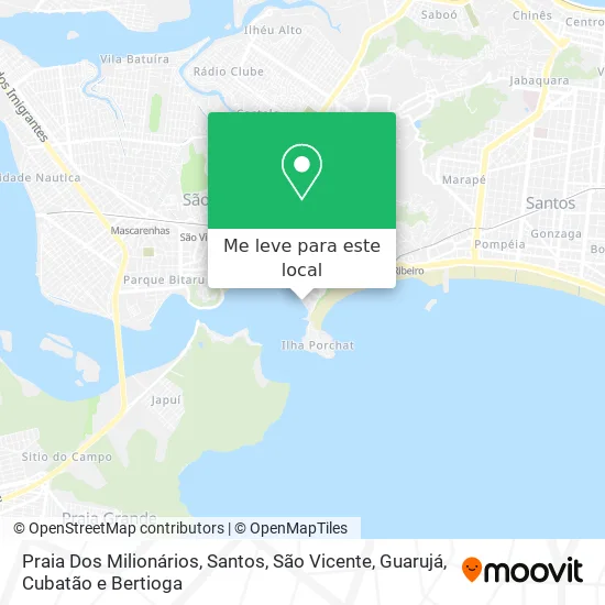 Praia Dos Milionários mapa