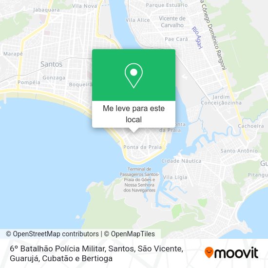 6º Batalhão Polícia Militar mapa