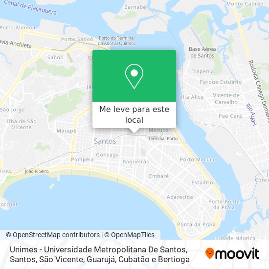 Unimes - Universidade Metropolitana De Santos mapa