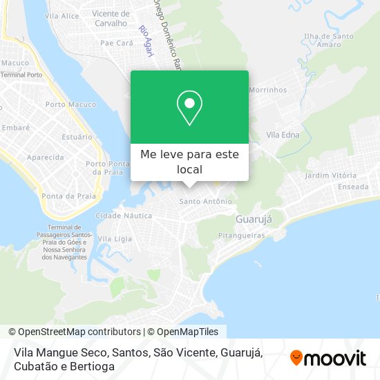 Vila Mangue Seco mapa