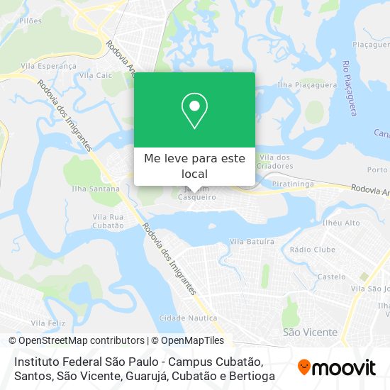 Instituto Federal São Paulo - Campus Cubatão mapa