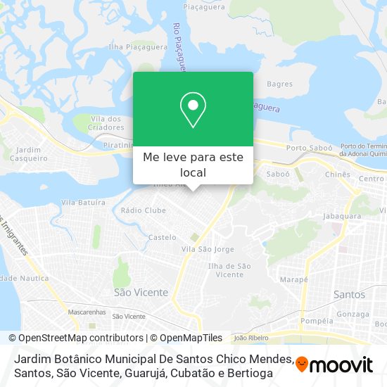 Jardim Botânico Municipal De Santos Chico Mendes mapa