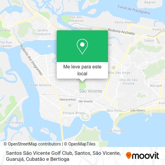 Santos São Vicente Golf Club mapa