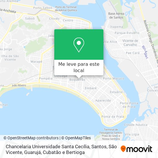 Chancelaria Universidade Santa Cecília mapa