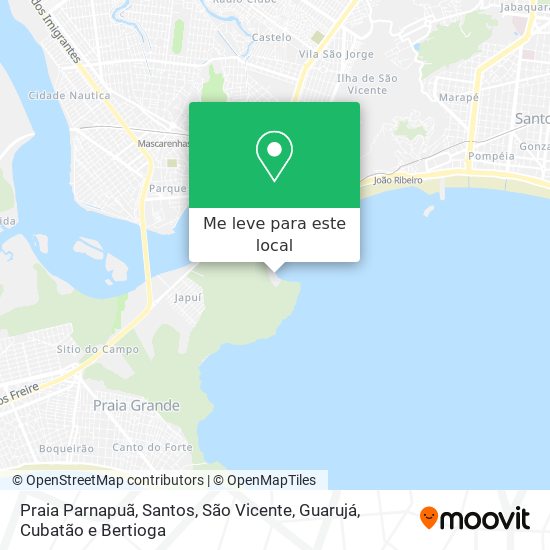 Praia Parnapuã mapa
