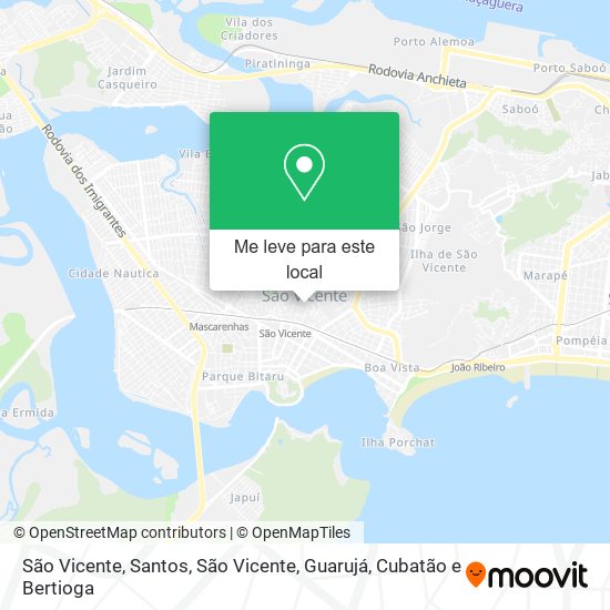 São Vicente mapa