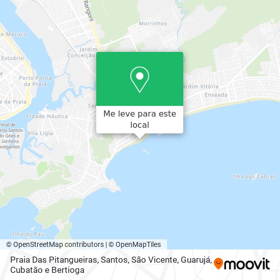 Praia Das Pitangueiras mapa